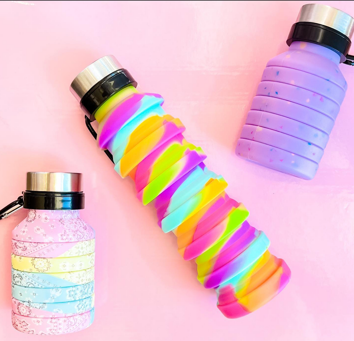 Iscream - Tie Dye Collapsible Water Bottle