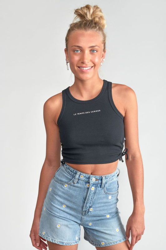 Maragi Cropped Black Eye Tee - KIDDING | Kids | Teens | Moms