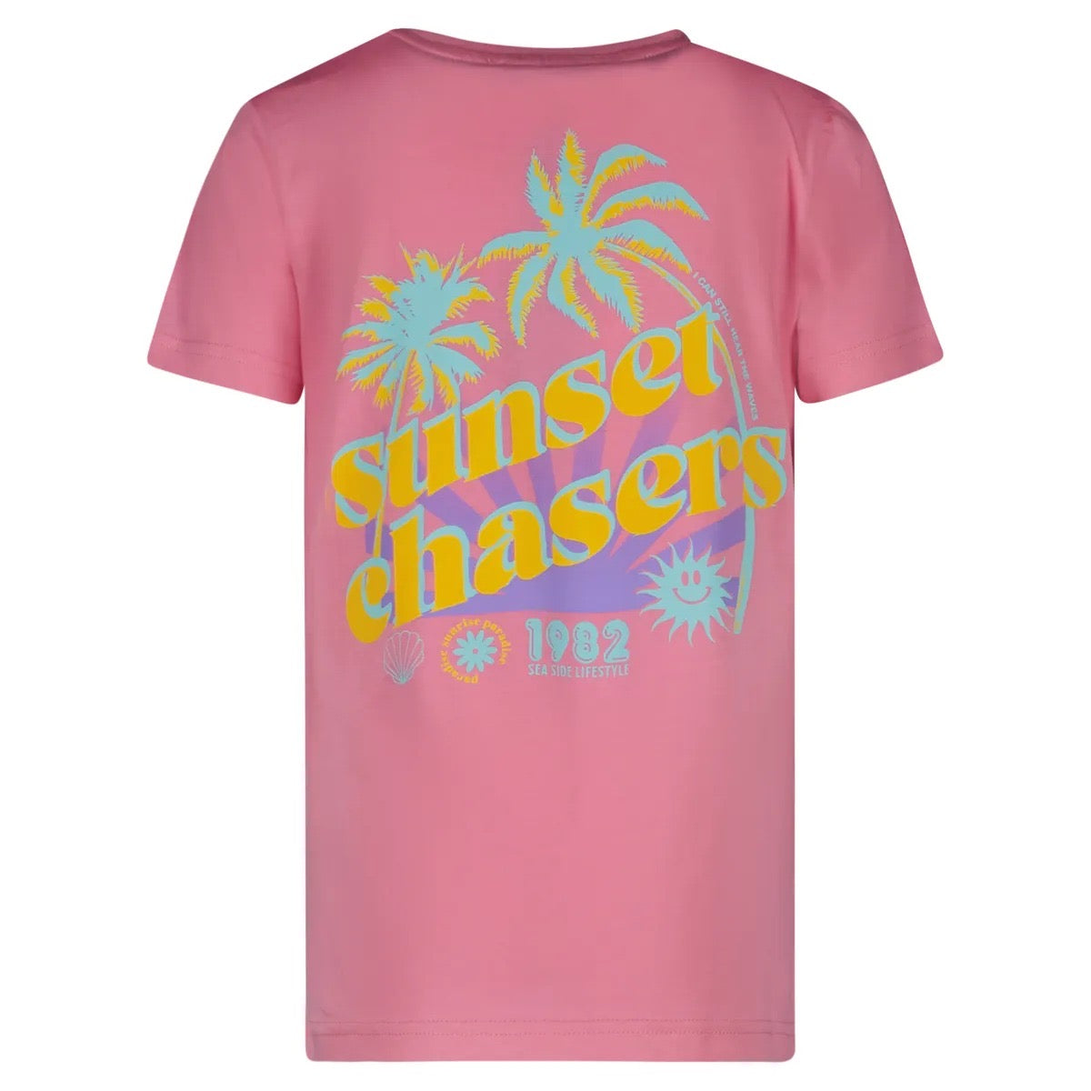 Sunset chaser pink Girls short sleeves T-Shirt - KIDDING | Kids | Teens | Moms