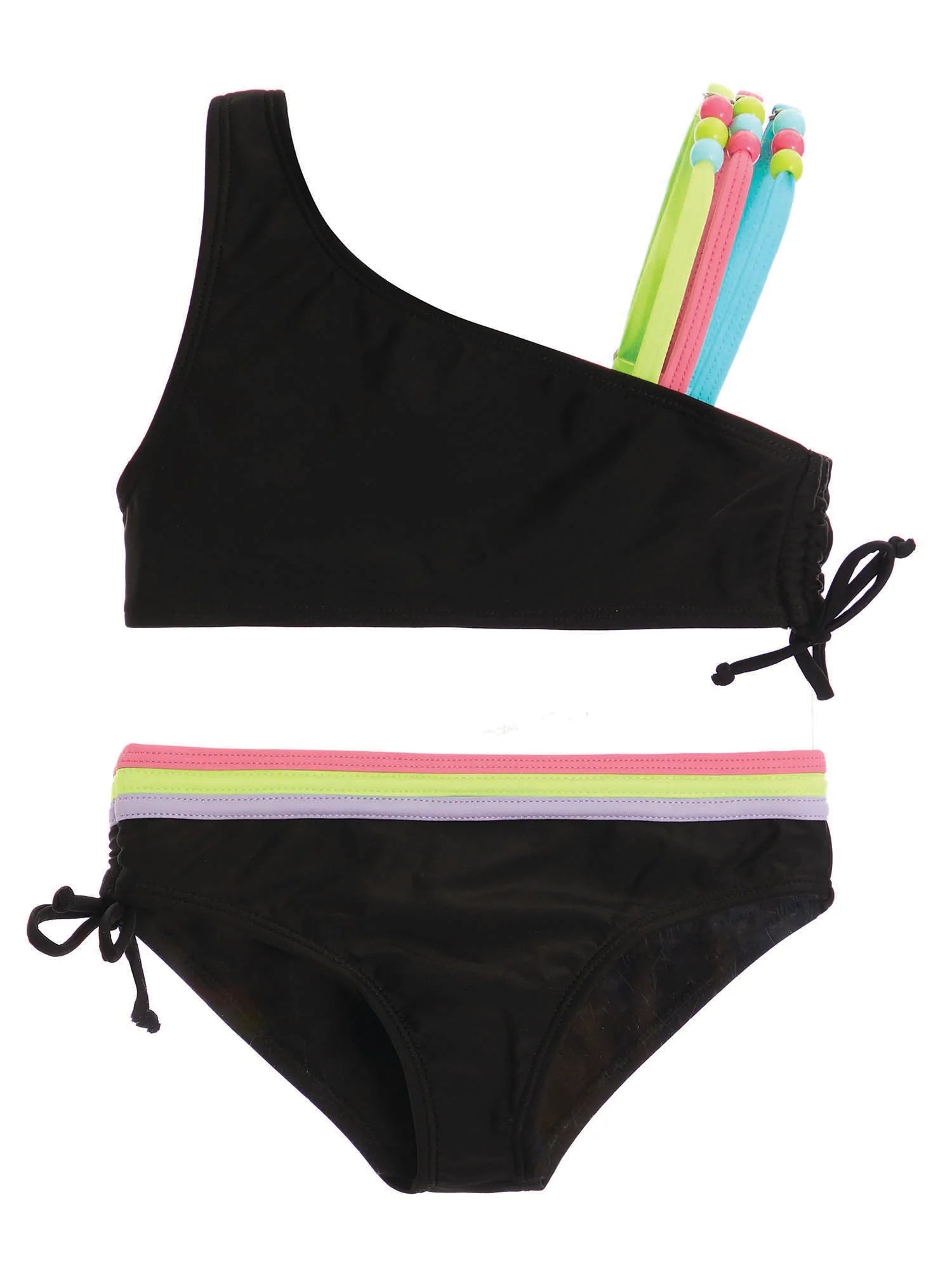 Trimmed one shoulder two piece bikini set - KIDDING | Kids | Teens | Moms