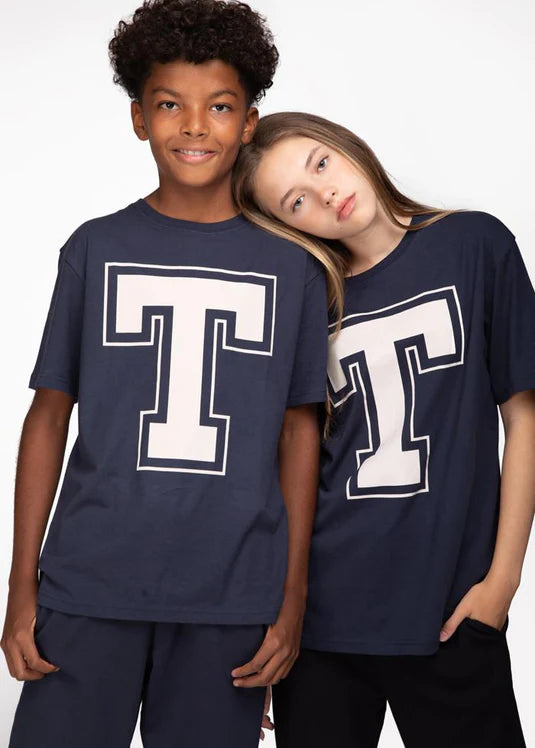 Navy Basic College T-shirt - KIDDING | Kids | Teens | Moms