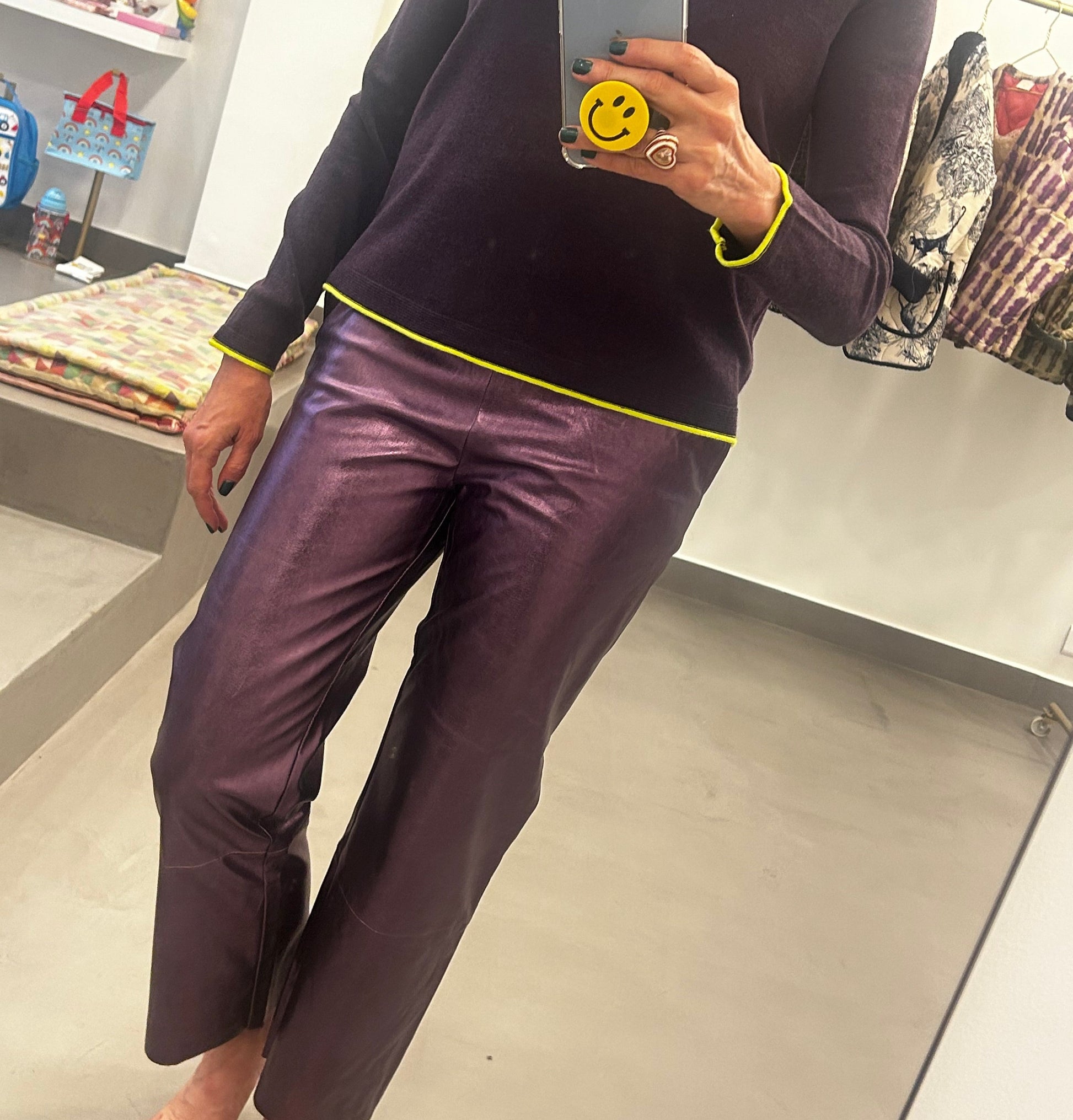 Purple metallic warm Pant - KIDDING | Kids | Teens | Moms