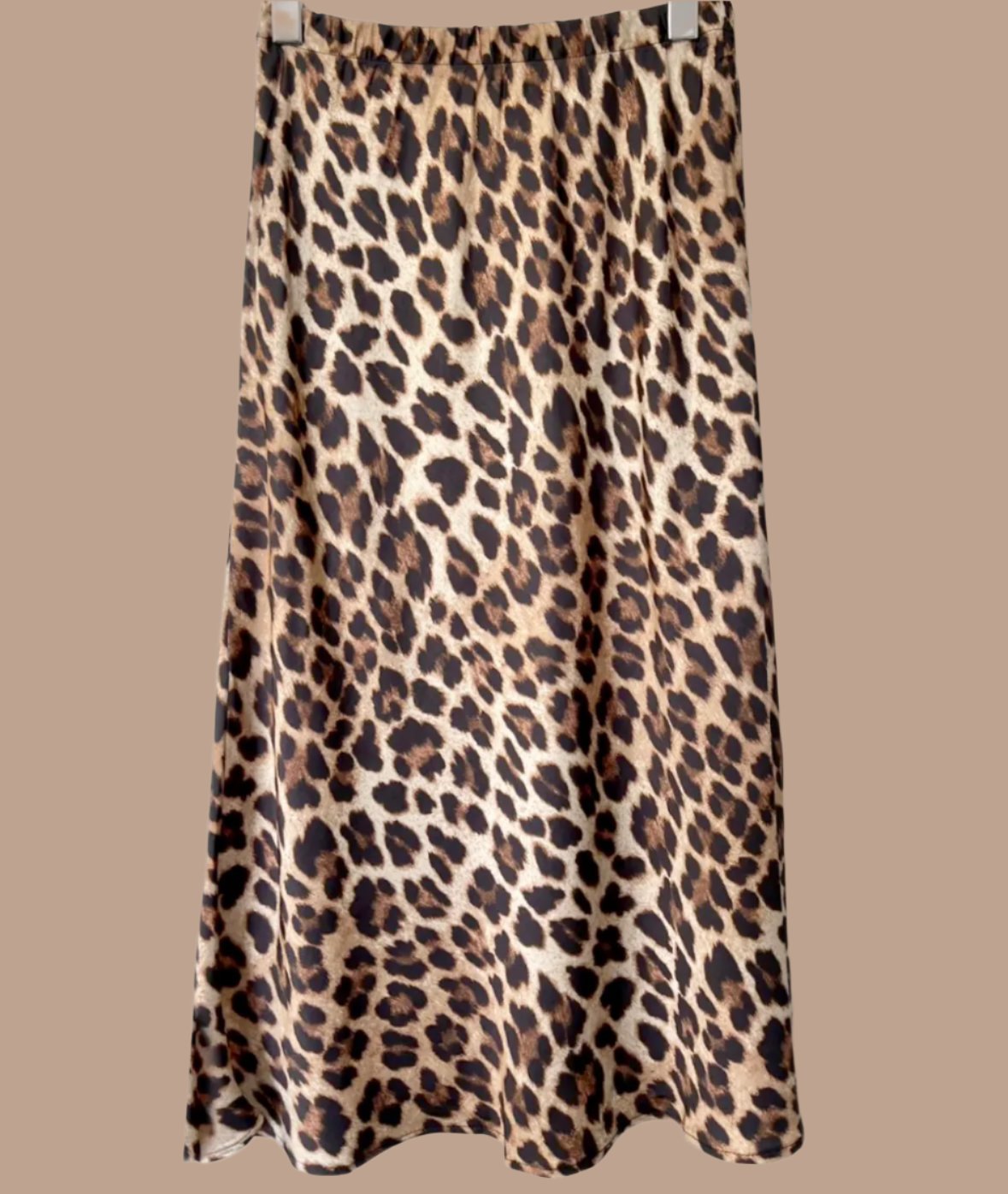 Leopard satin feel Skirt