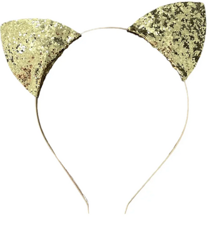 Sequin Gold cat ear Headband