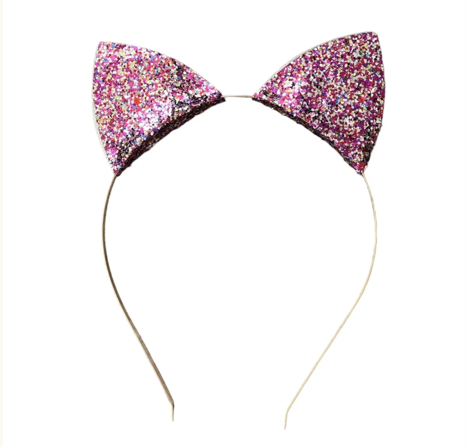 Sequin multicolor cat ear Headband