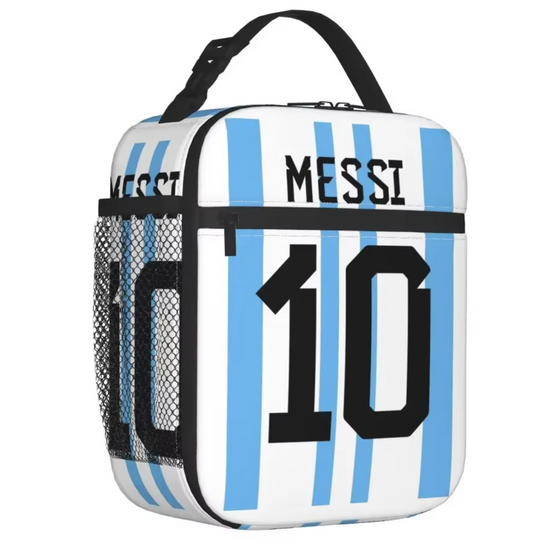 Messi Insulated Blue stripes Lunch Bag