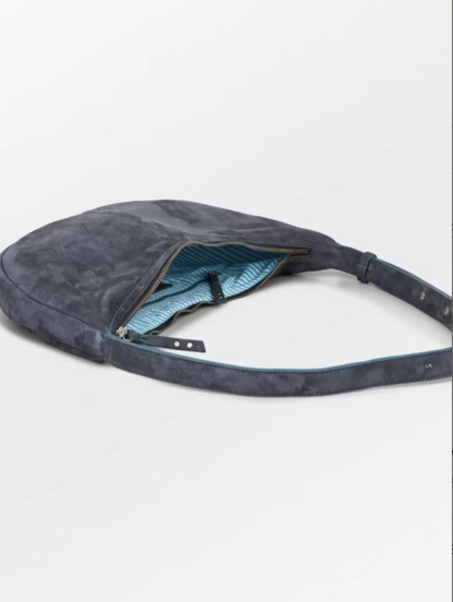 Suede dark blue Moon Bag