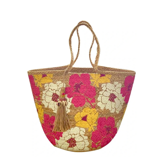 Hand Painted straw Bag