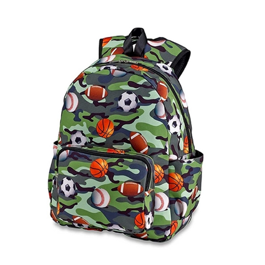 Camo Sports Canvas Backpack