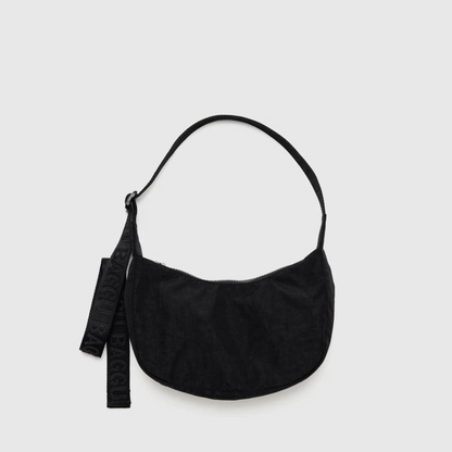 Crescent Black Nylon Bag