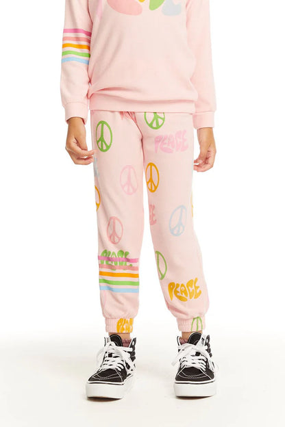 Peace pink Sweat Pants