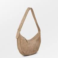 Suede light beige Moon Bag