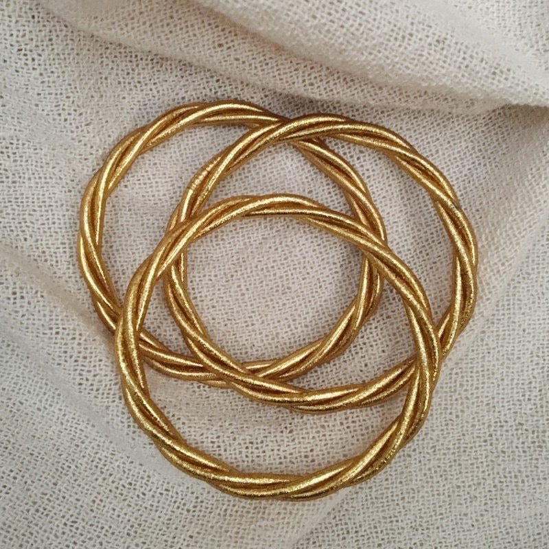 Gold Twisted Tibetan Bangles - KIDDING | Kids | Teens | Moms