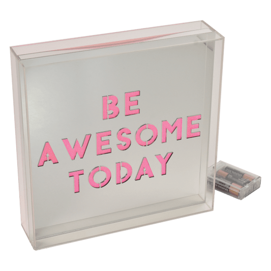 Be Awesome Acrylic Light Box - KIDDING | Kids | Teens | Moms