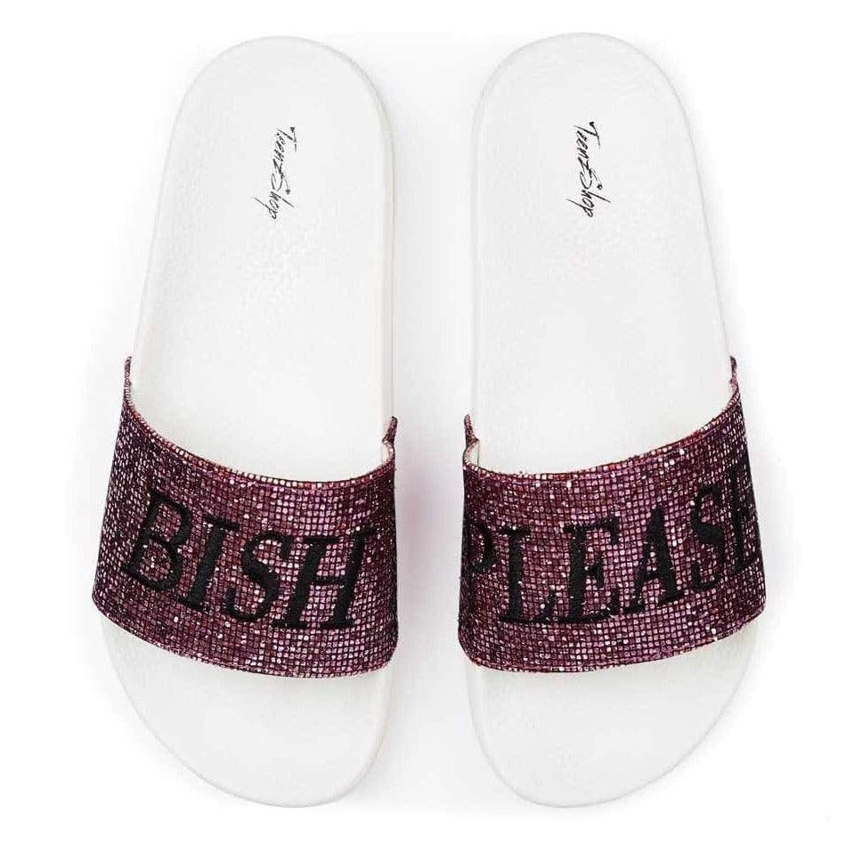 Bish Please Pool Sliders - KIDDING | Kids | Teens | Moms