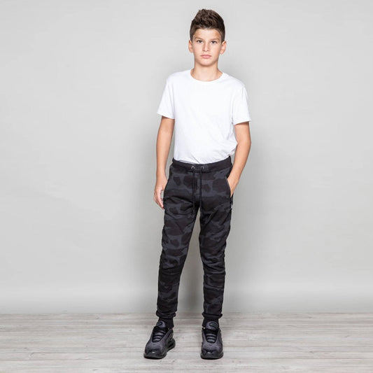 Black Camo Run Sweat Pants - KIDDING | Kids | Teens | Moms