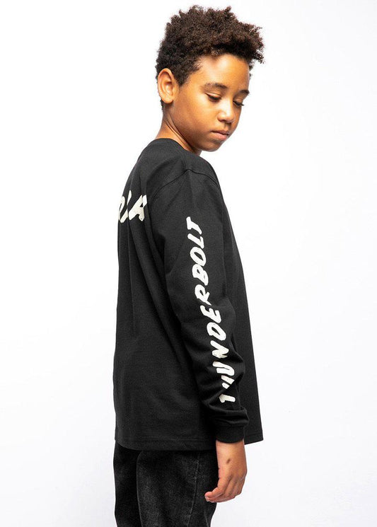 Black Slogan Long Sleeve T-Shirt - KIDDING | Kids | Teens | Moms