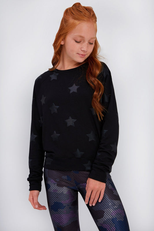 Black Star Foil Sweatshirt - KIDDING | Kids | Teens | Moms