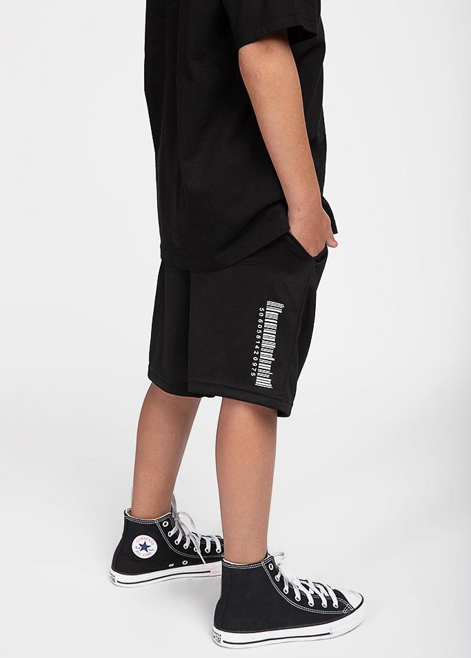 Boys Black Barcode Shorts - KIDDING | Kids | Teens | Moms