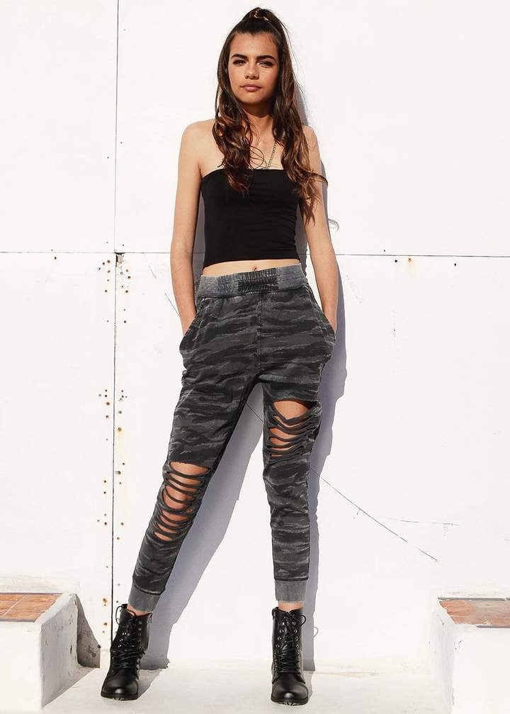 Camo Ripped Joggers - KIDDING | Kids | Teens | Moms