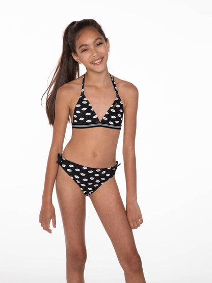 Flores Lips Black Triangle Bikini - KIDDING | Kids | Teens | Moms