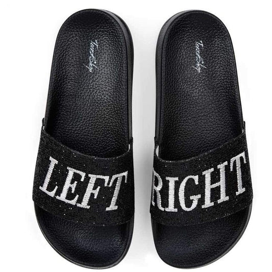 Left Right Glitter Pool Sliders - KIDDING | Kids | Teens | Moms