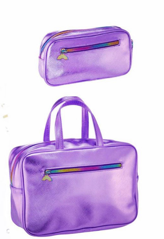 Metallic Purple Large Cosmetic Bag - KIDDING | Kids | Teens | Moms