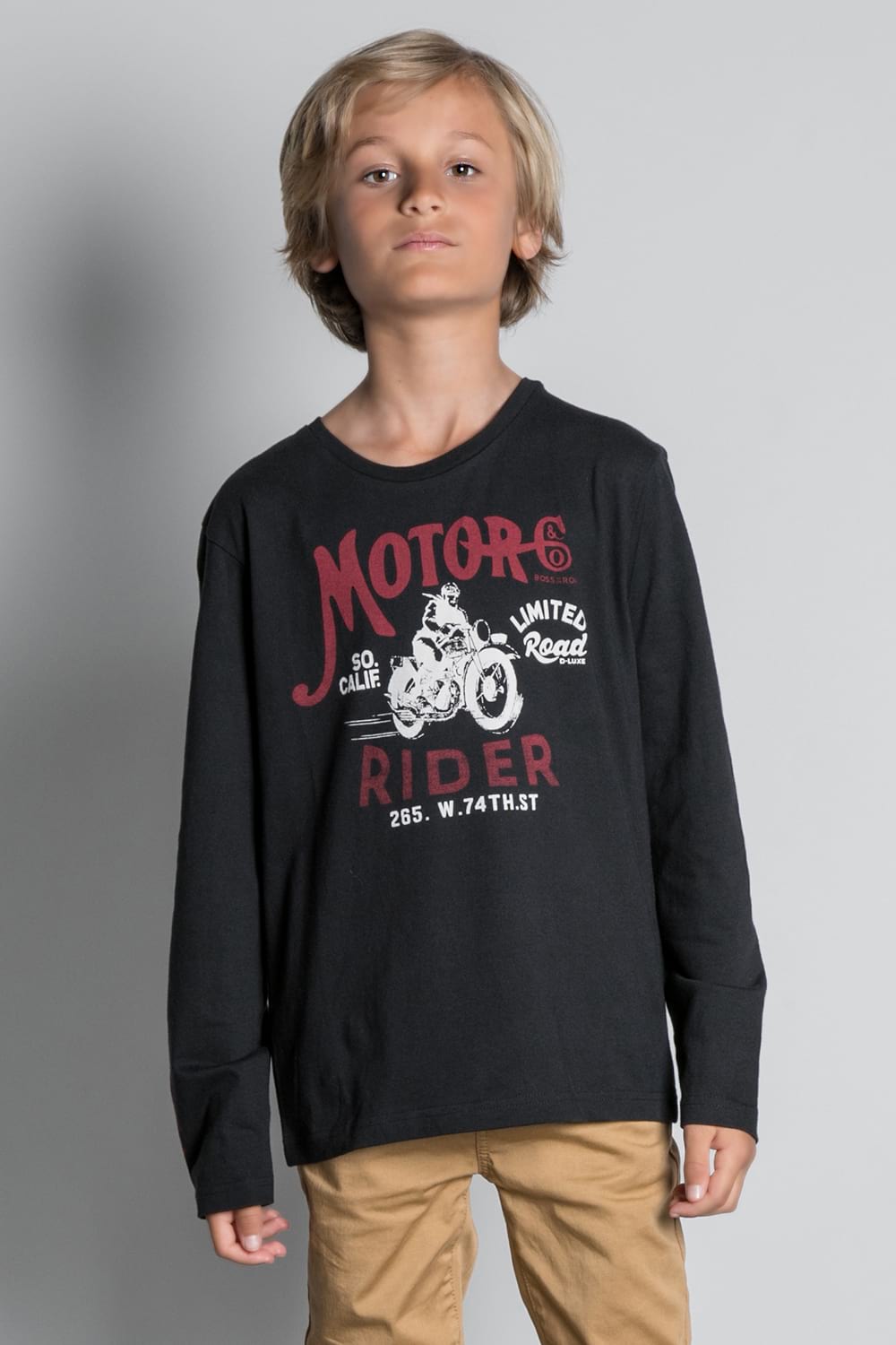 Motor Ride Black Long Sleeve T-Shirt - KIDDING | Kids | Teens | Moms