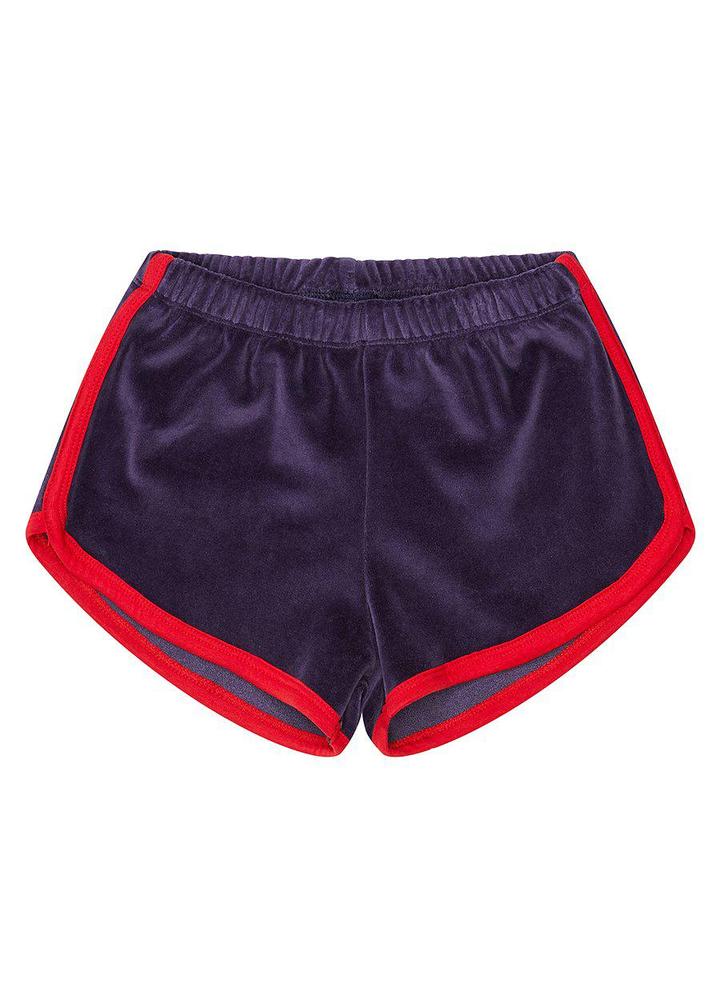 Navy Velour Runner Shorts - KIDDING | Kids | Teens | Moms