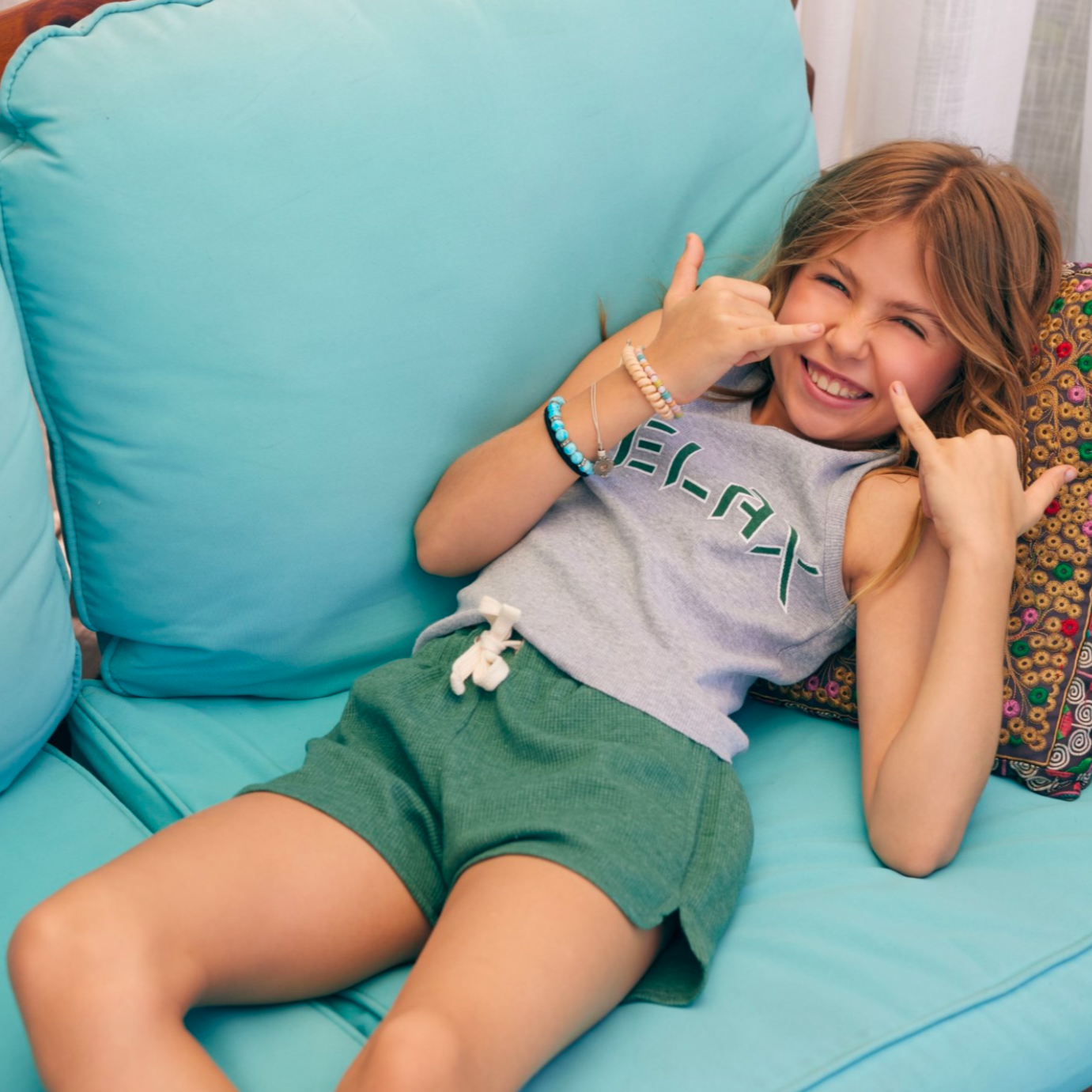 Classic Grey Ribbed "Relax" Tee - KIDDING | Kids | Teens | Moms