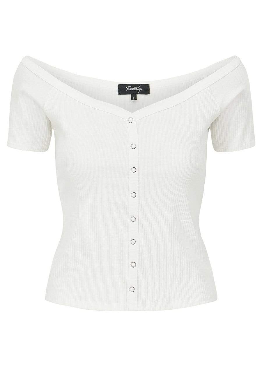 Sweetheart White Top Rib - KIDDING | Kids | Teens | Moms