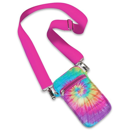 Tie Dye Pastel Spiral Puffer cell phone bags - KIDDING | Kids | Teens | Moms