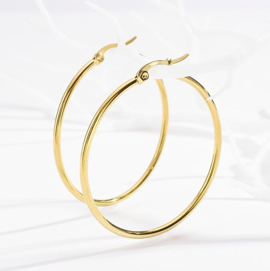 Trendy Large Hoop Earrings - KIDDING | Kids | Teens | Moms