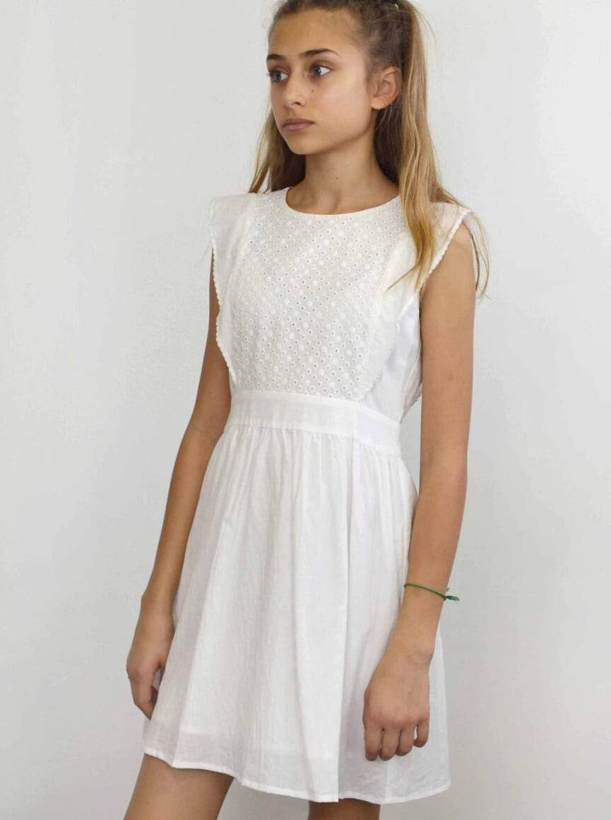 White Broderie Anglaise Dress - KIDDING | Kids | Teens | Moms