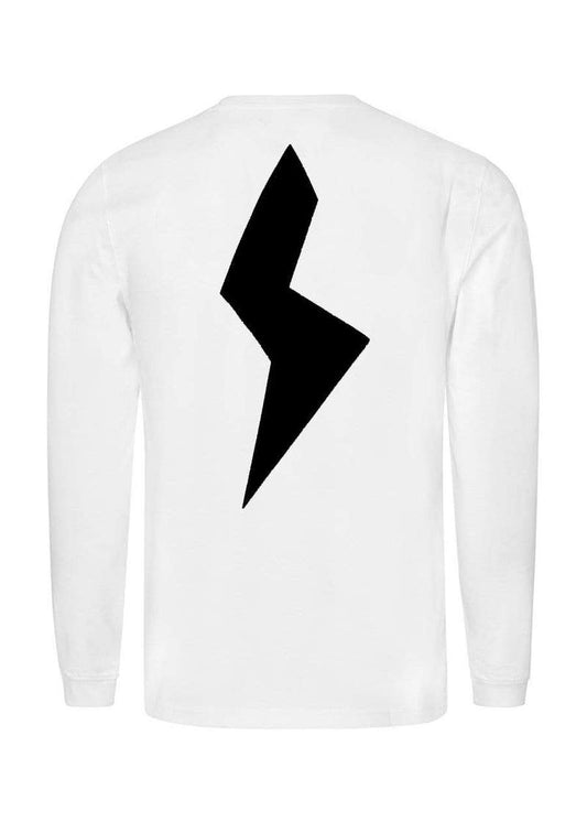 White Thunderbolt Boys Long Sleeve T-Shirt - KIDDING | Kids | Teens | Moms