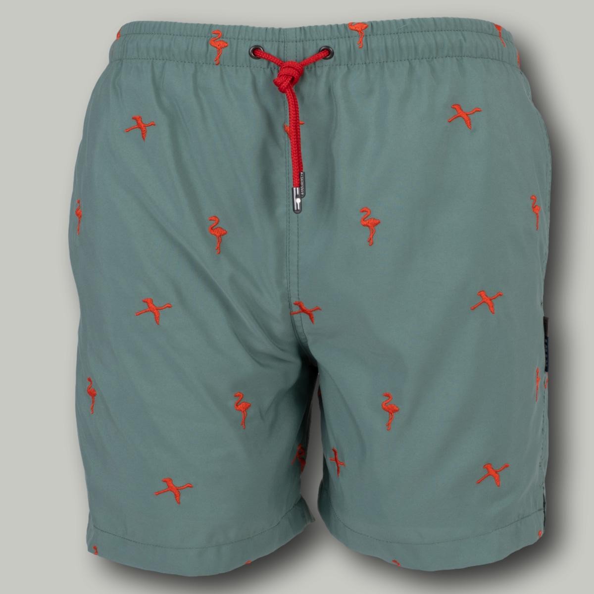 Flamingo kaki Swim Short - KIDDING | Kids | Teens | Moms